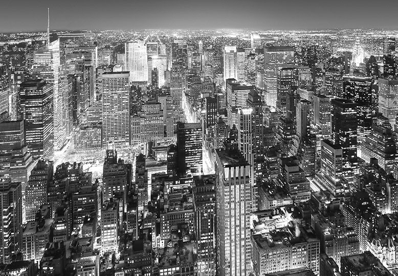 Fotomural Midtown New York en Blanco y Negro